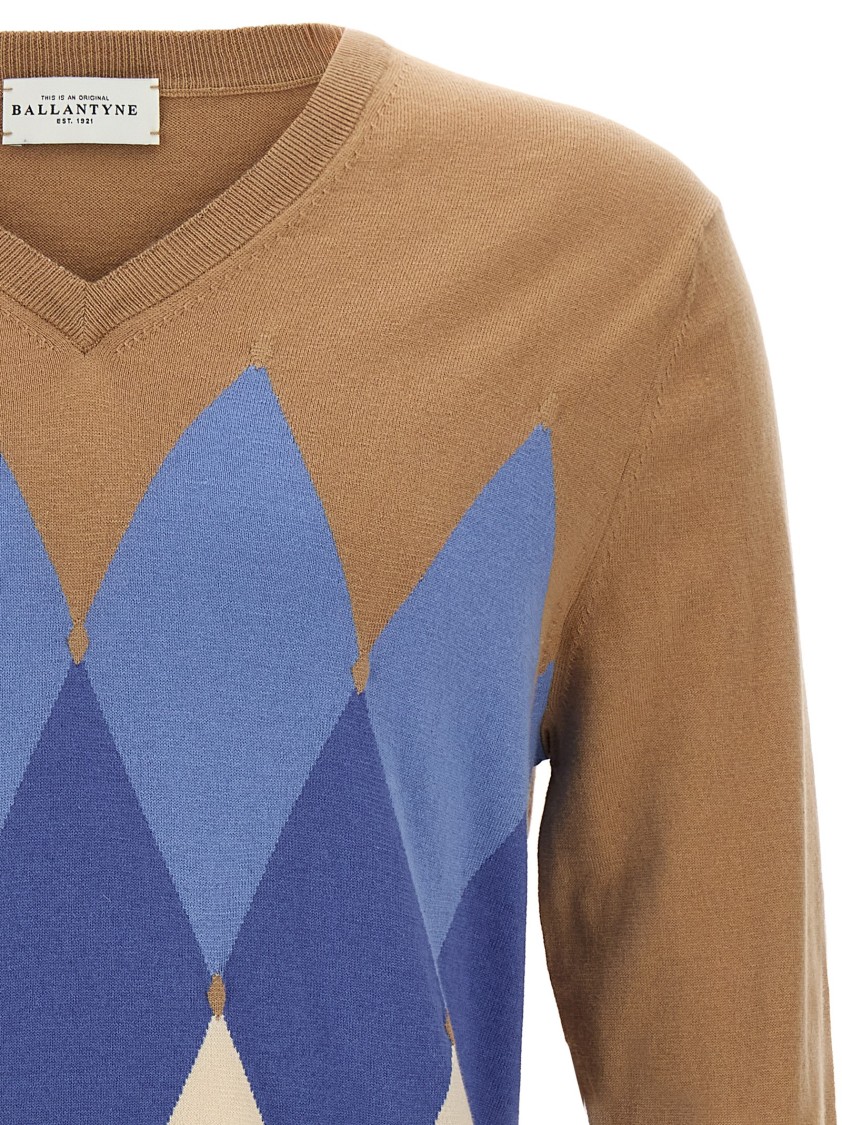 Ballantyne Argyle Sweaters And Cardigans In Brown