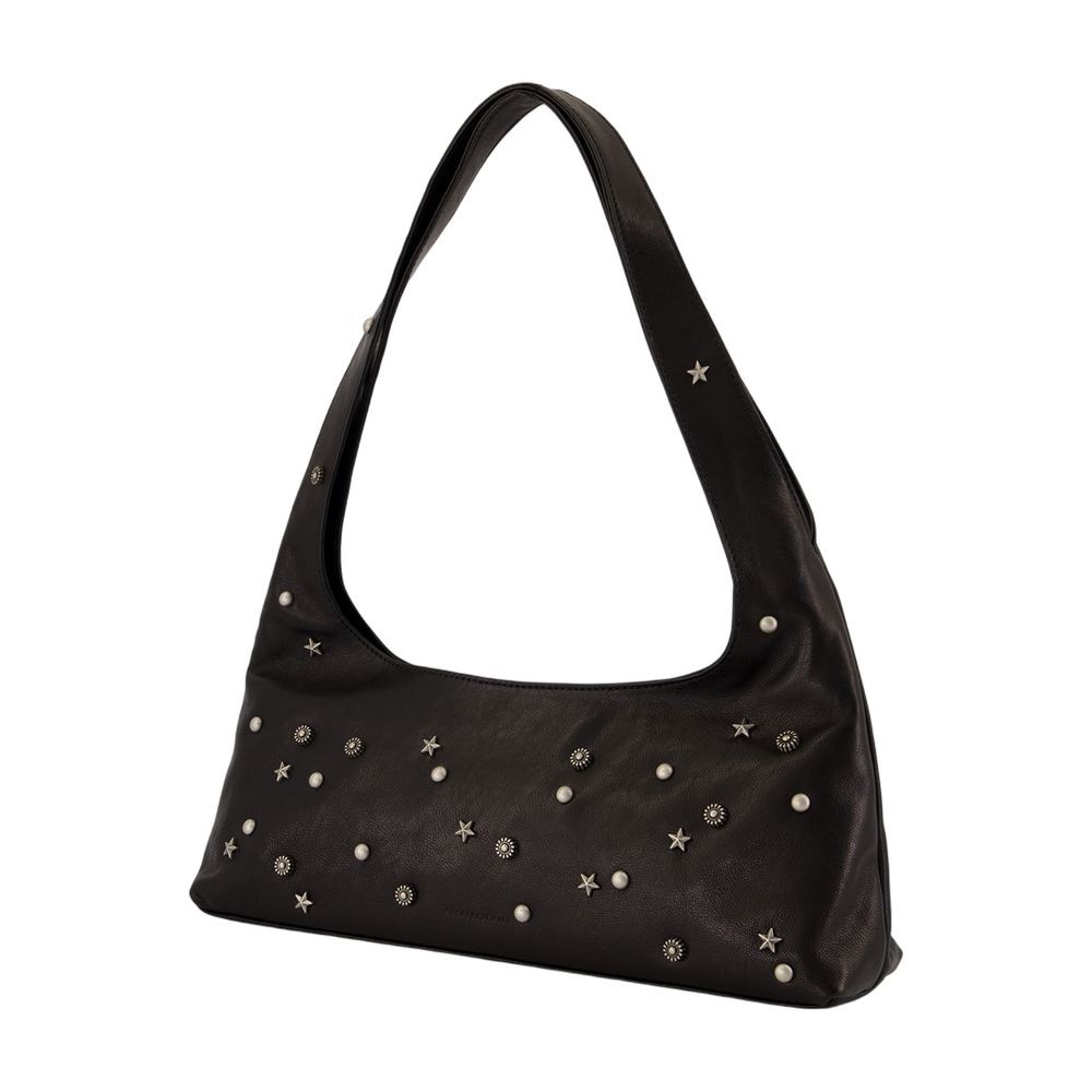 MARGESHERWOOD MARGESHERWOOD HALTER SHOULDER BAG - LEATHER - BLACK