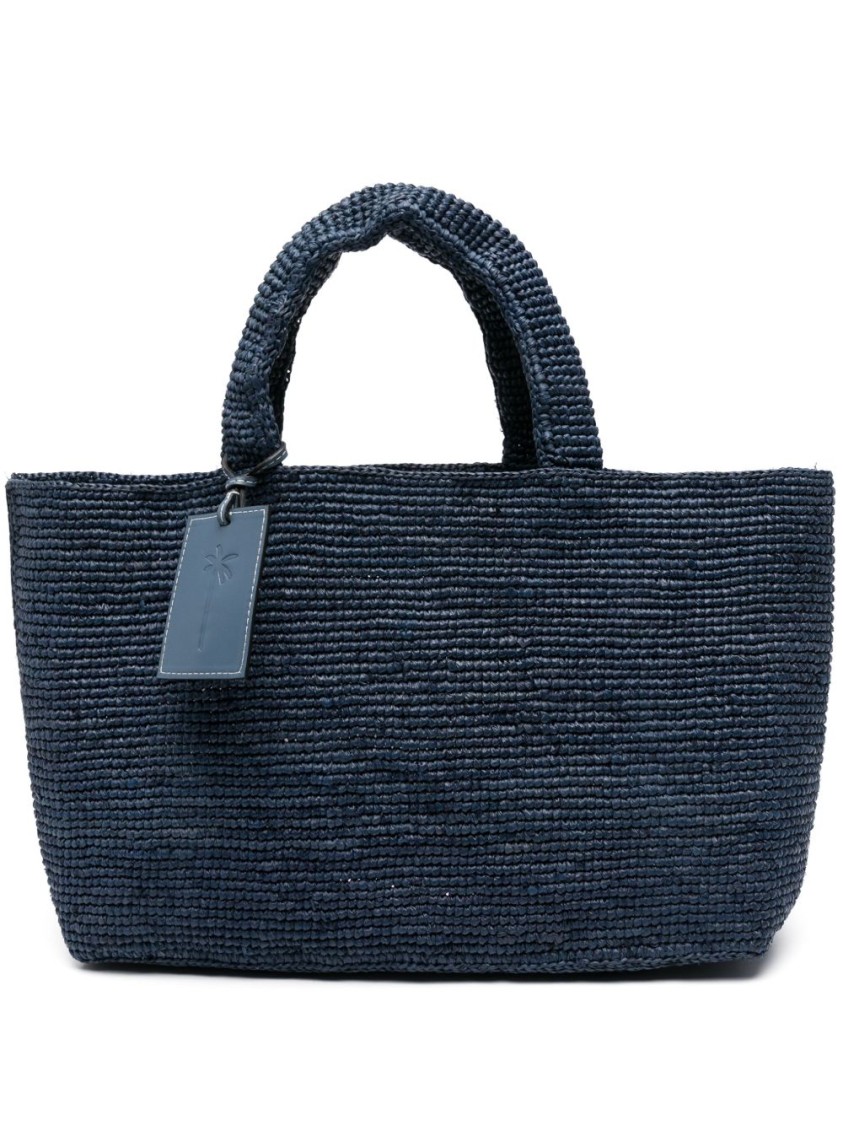 Manebi Raffia-design Shopper Bag