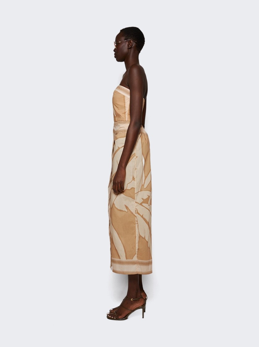 JOHANNA ORTIZ JOHANNA ORTIZ PALMS PONTOON AFTERNOON ANKLE DRESS SALTY PALMS SAND