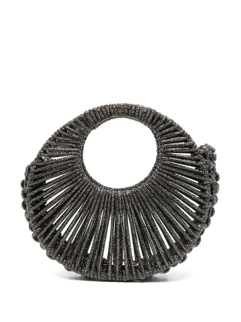 Shop Hibourama Circular Beaded Handbag With Textured Surface