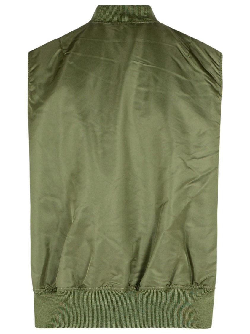 Shop Alpha Industries Ribbed Collar Green Nylon Vest
