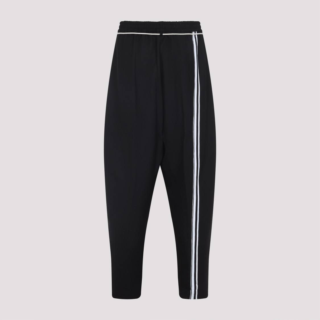 Mordecai Black Virgin Wool Drawstring Pant In Black