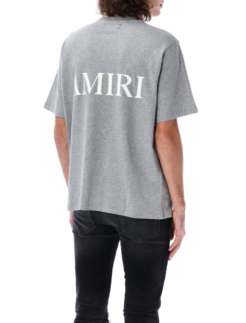 Amiri Heathered Grey Ma Core Logo T-shirt In Grey