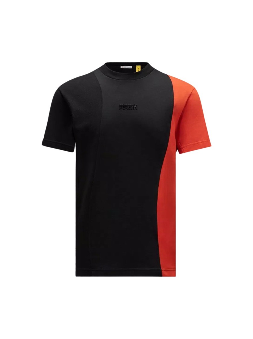 Moncler Colorblock Cotton T-shirt With Crewneck