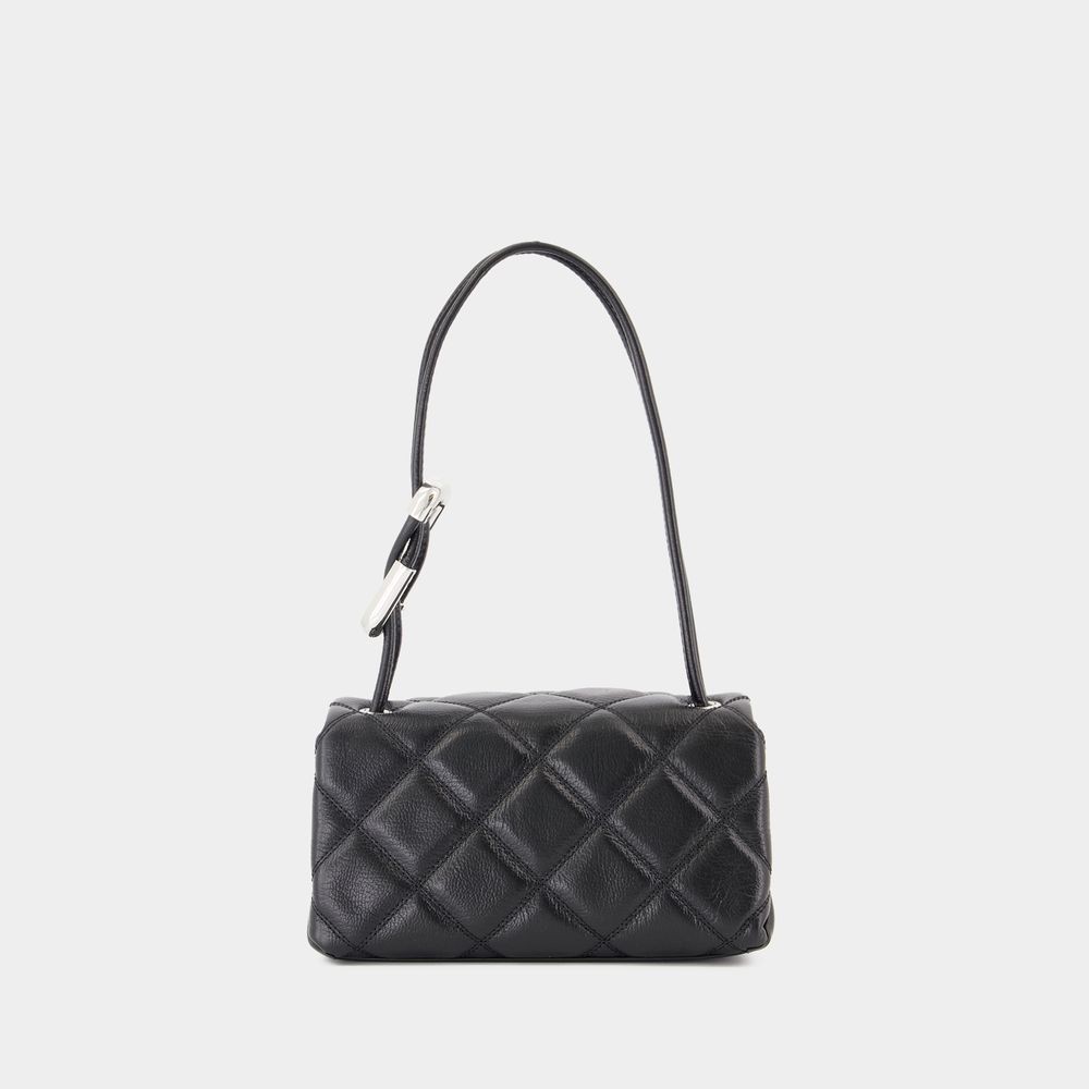 MARC JACOBS MARC JACOBS THE MINI DUAL CHAIN SHOULDER BAG - LEATHER - BLACK