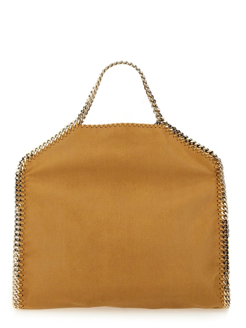 Stella Mccartney Falabella Fold Over Tote Bag In Brown