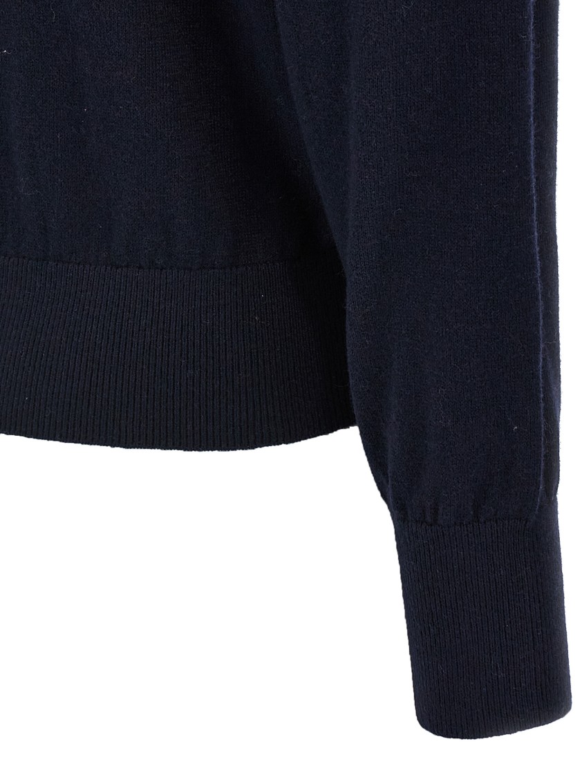 Isabel Marant Étoile Contrast Jacquard Logo Cotton-wool Blend Sweater In Blue