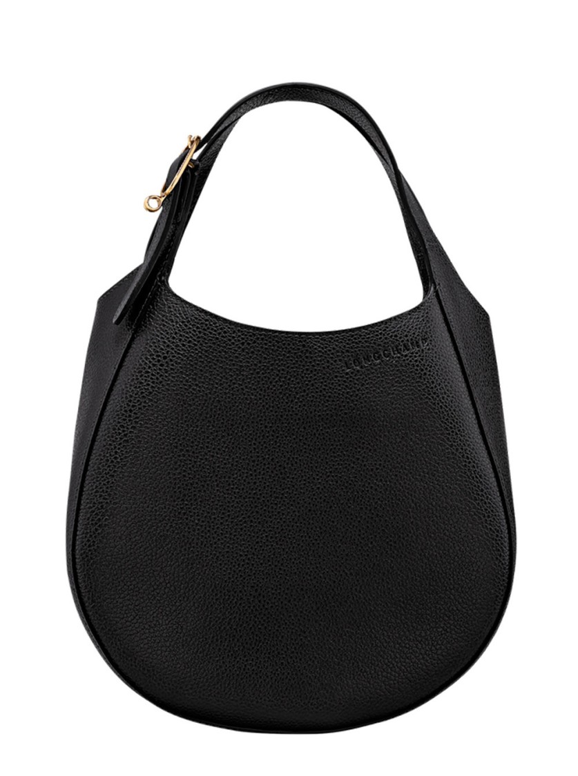 Longchamp Black Le Foulonne Small Hobo In Black
