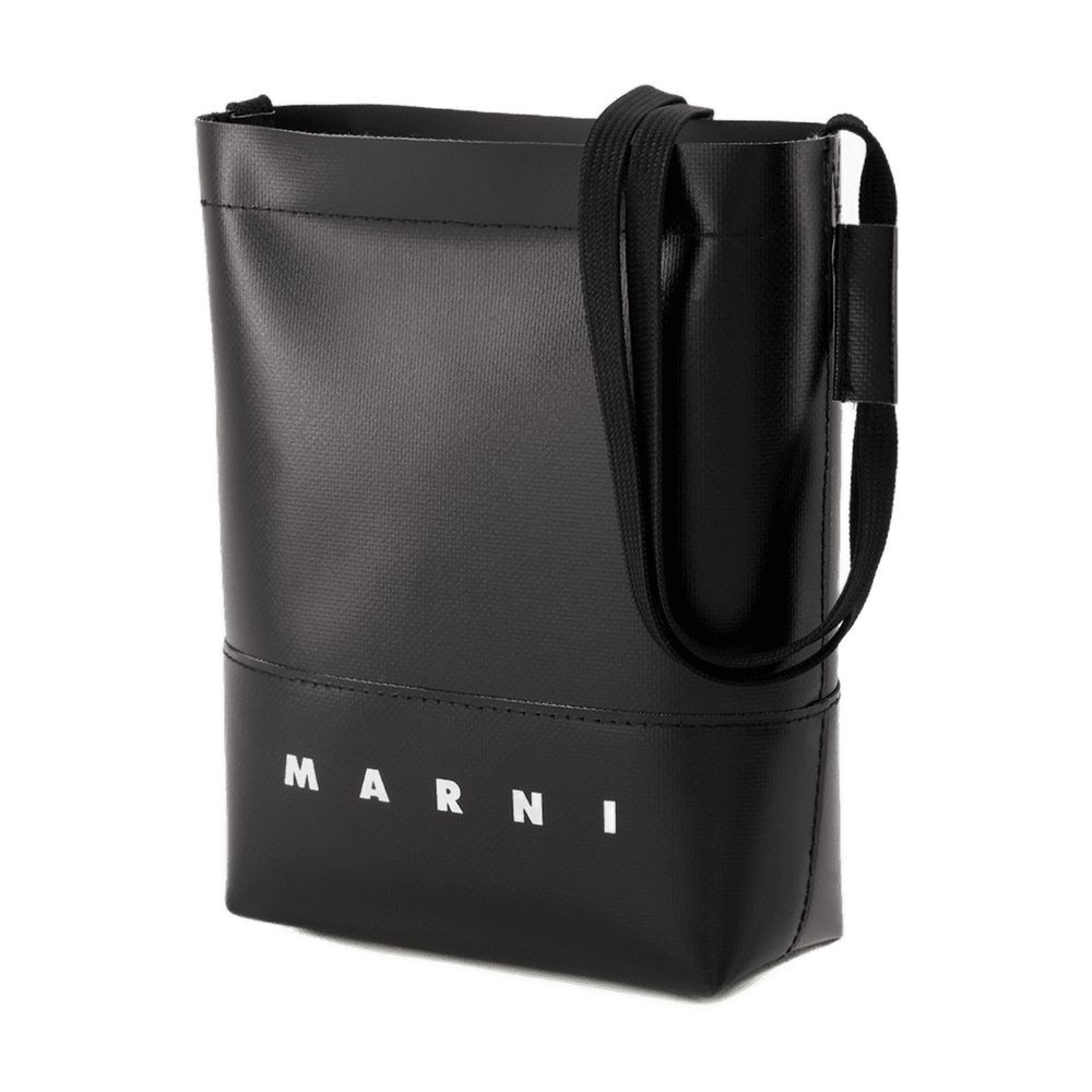 Shop Marni Pelletteria Uomo Shoulder Bag - Synthetic - Black