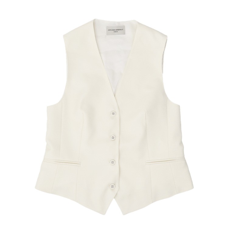Officine Generale Classic Waistcoat With Fabric-covered Buttons
