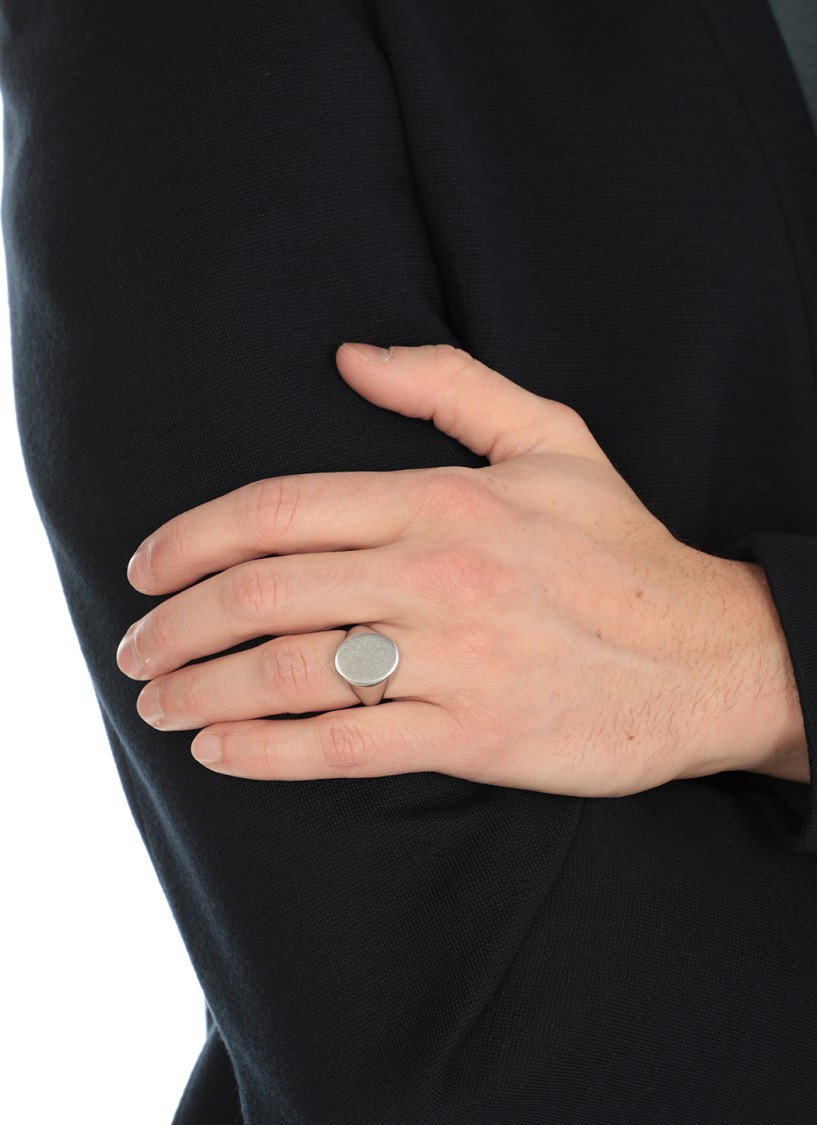 Maison Margiela Silver Chevalier Ring In Not Applicable