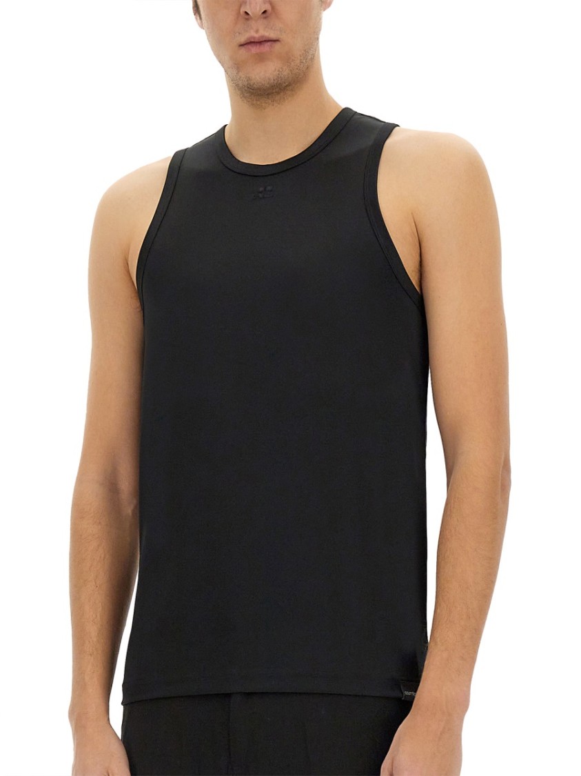 Courrèges Tank Top In Black
