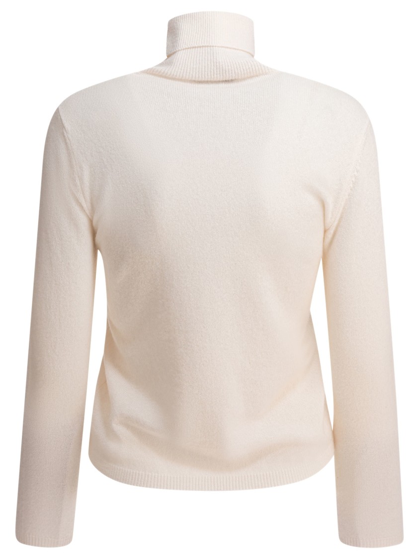 Kangra Cashmere Turtleneck Sweater With Cropped Hem In Gray