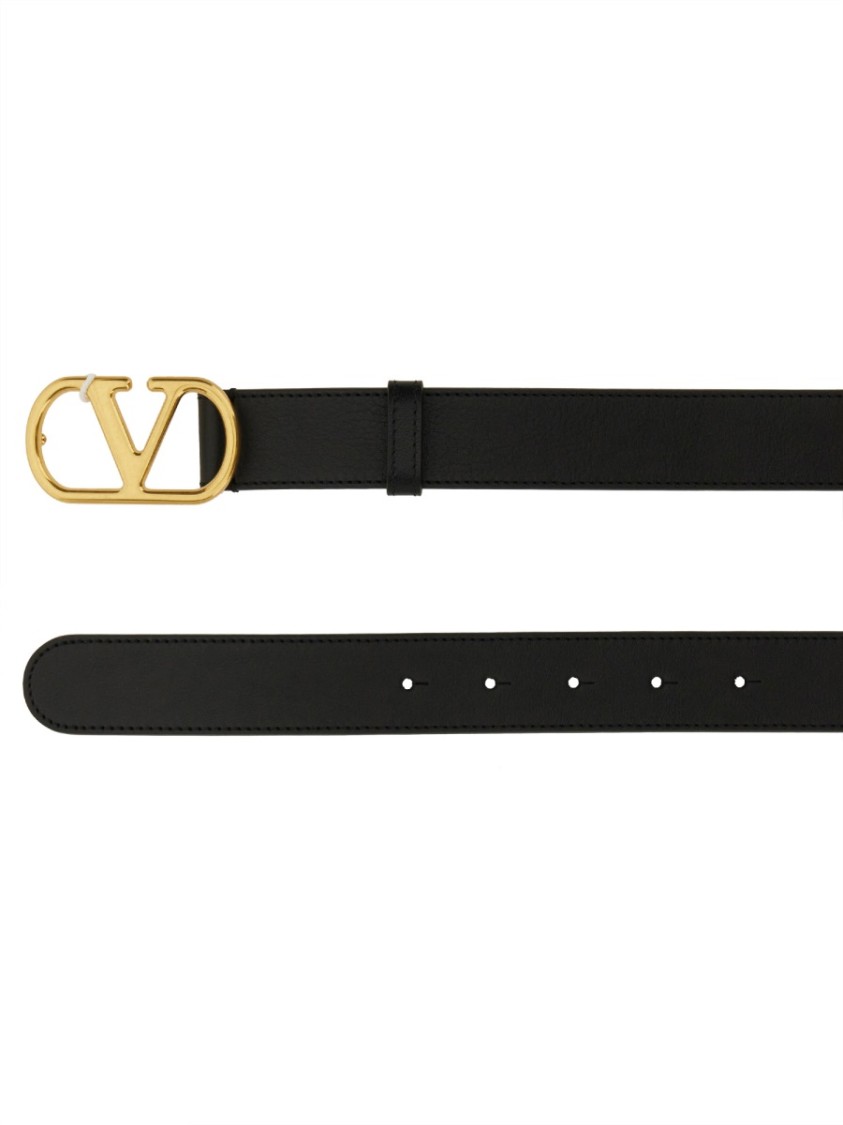 Valentino Vlogo Leather Belt