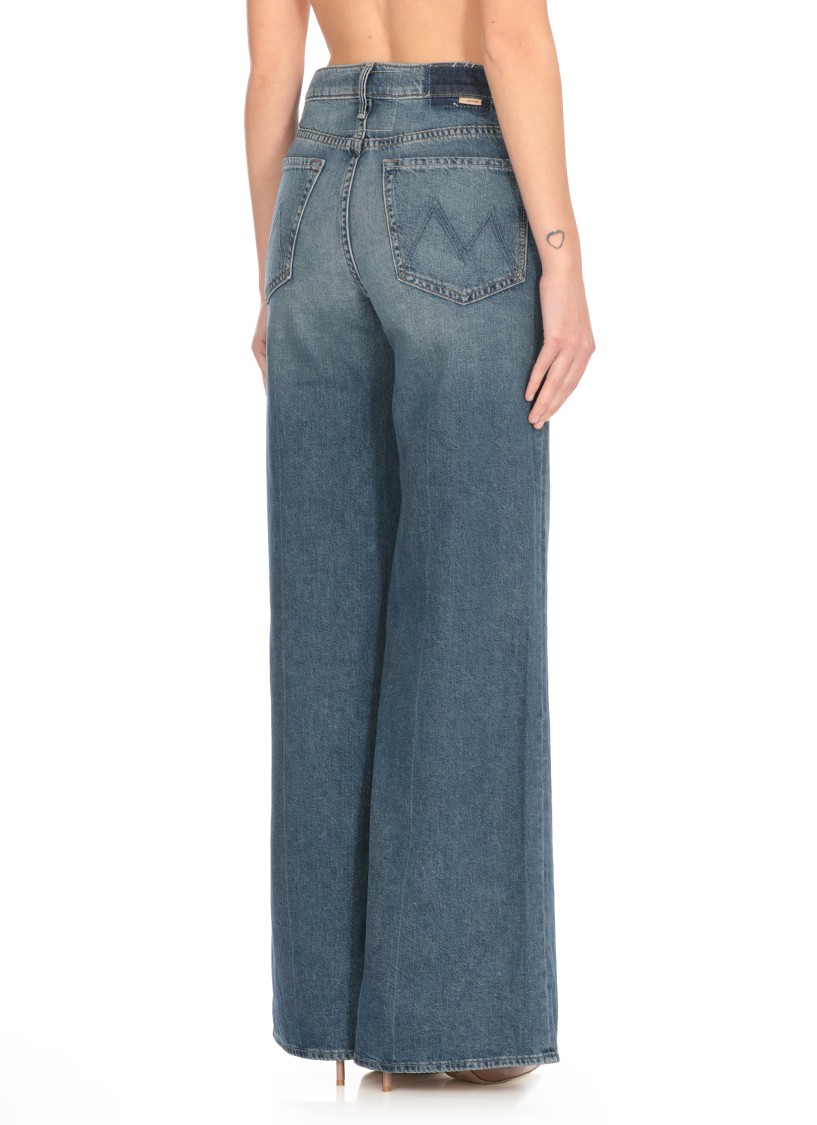 Mother Petites The Lil Tomcat Roller Sneak High Rise Jeans In Sixth Sense