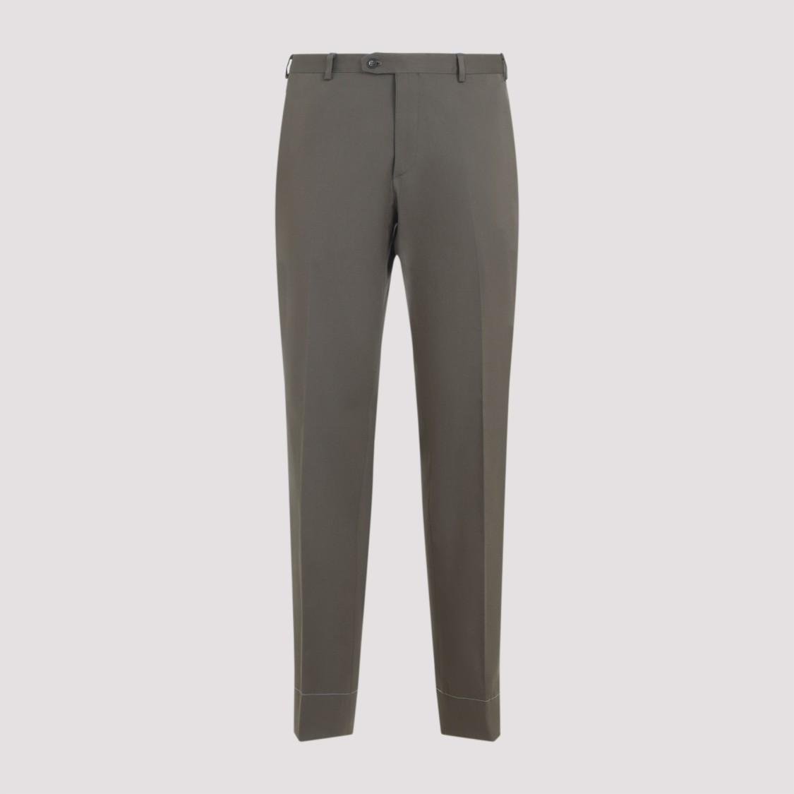 Brioni Pienza Cotton Stretch Pants In Gray