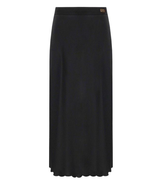 ワンピース ELISABETTA FRANCHI Women Mid Skirts TP00151E2110 nero Black Elisabetta Franchi Black Satin Midi Skirt | THE LIST