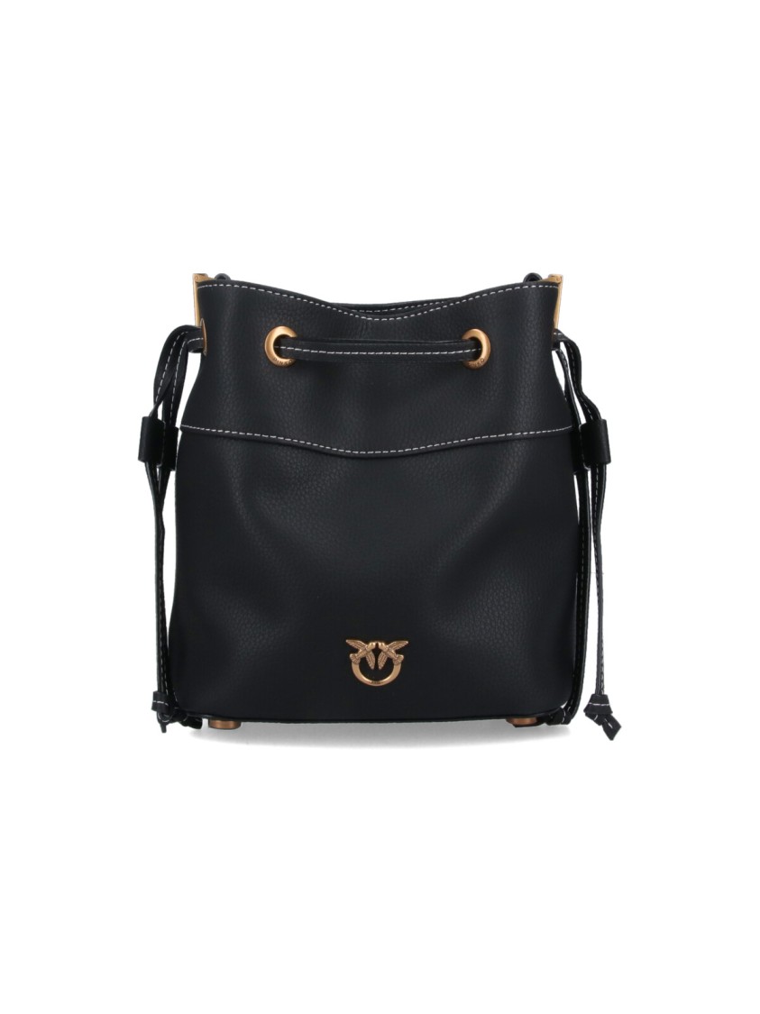 Pinko "Logo" Bucket Bag  Black