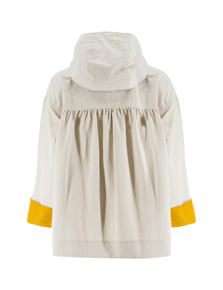 Aspesi Ice-colored Jacket With Contrasting Lining In Neutrals