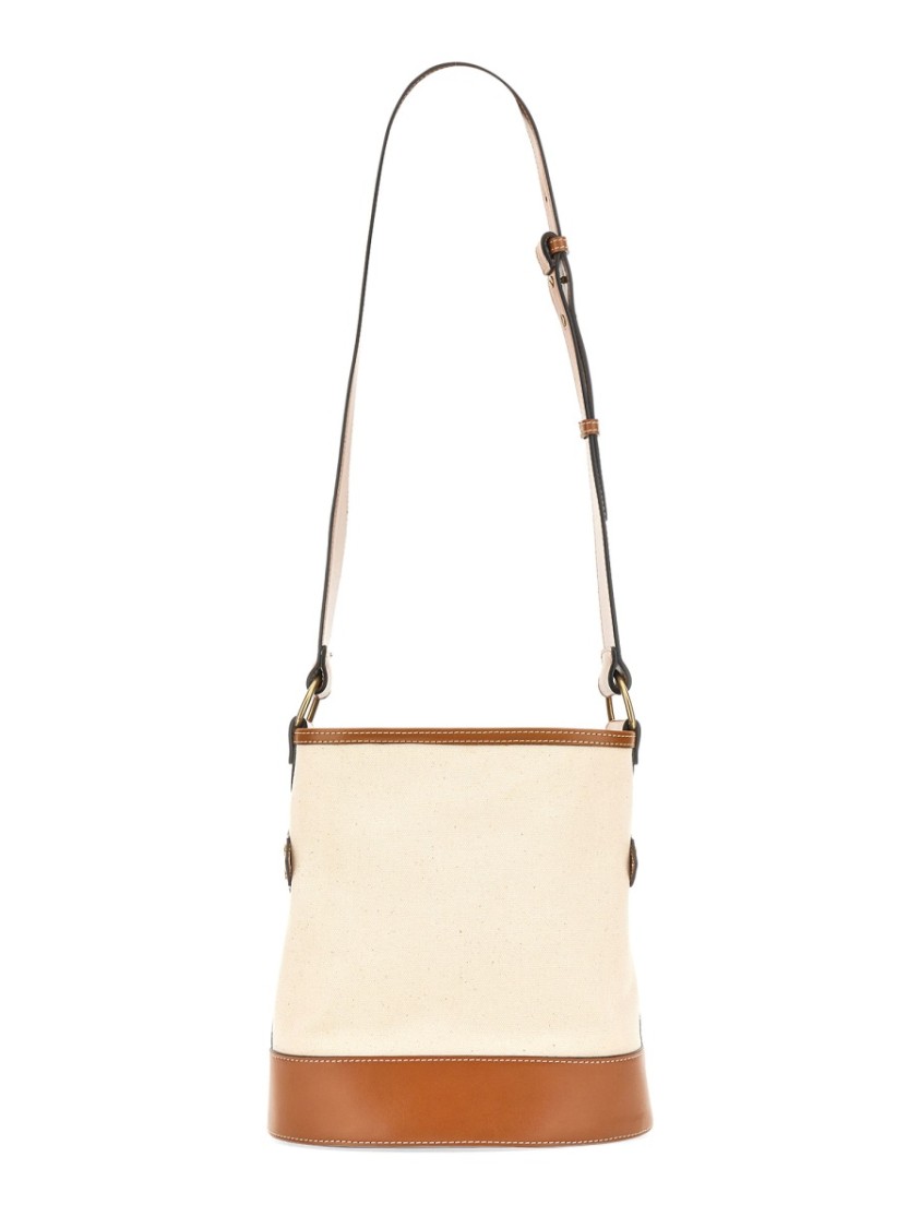 Isabel Marant Samara Logo Embroidered Shoulder Bag In White