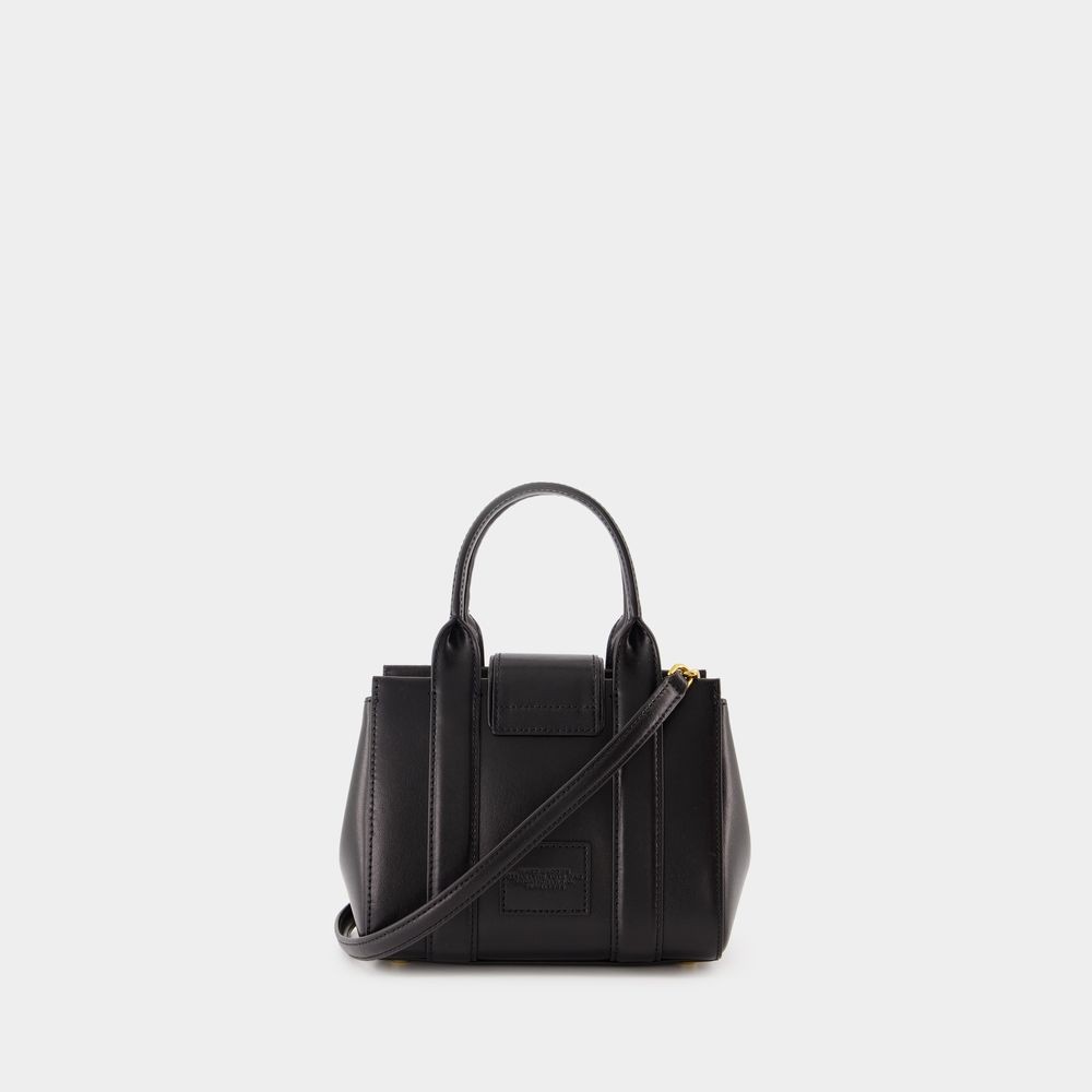 Marc Jacobs The Mini Tote - Leather - Black In Black