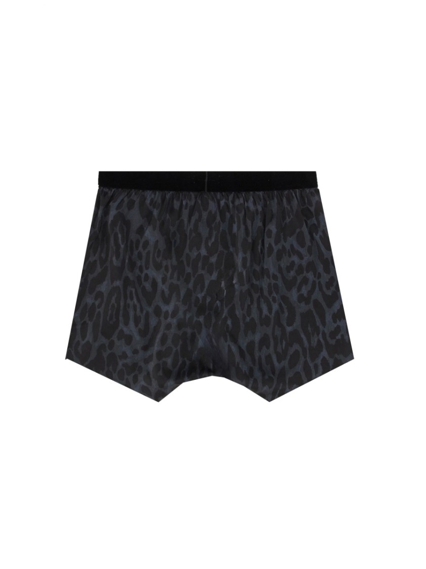 Tom Ford Leopard-print Stretch-cotton Boxers Briefs In Black