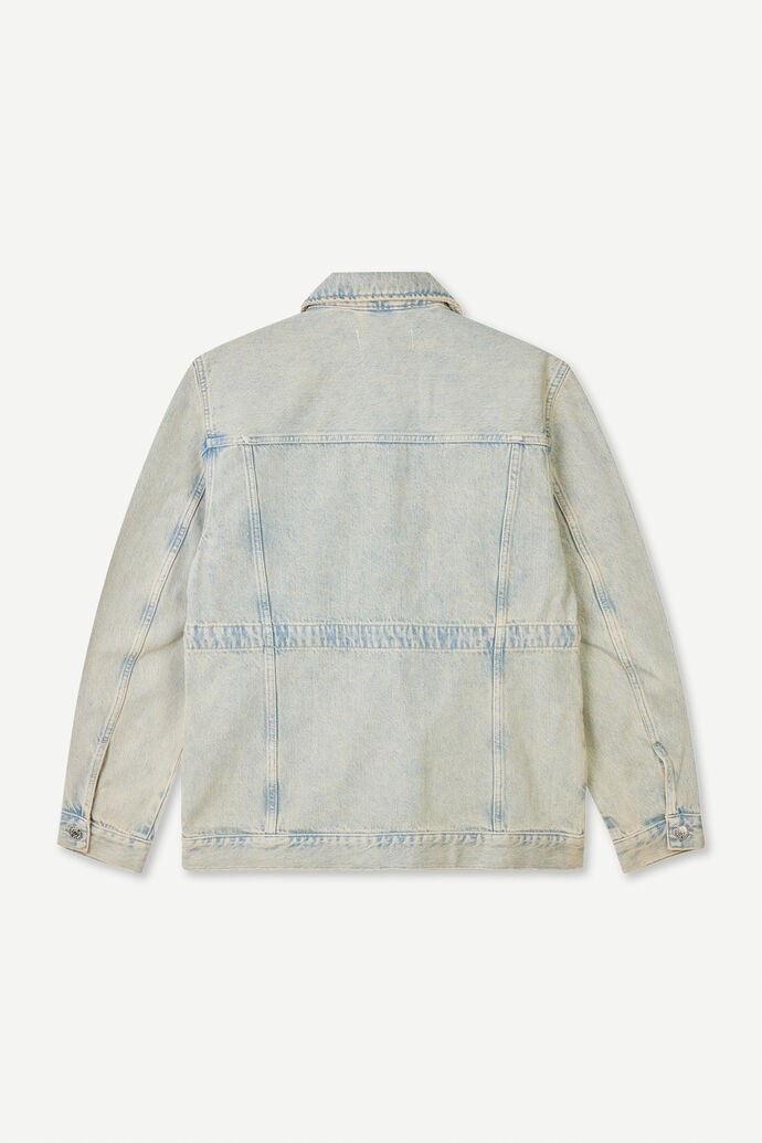Samsoe & Samsoe Samsoe Samsoe Loose-fit Denim Jacket With Waist Drawstring In Blue