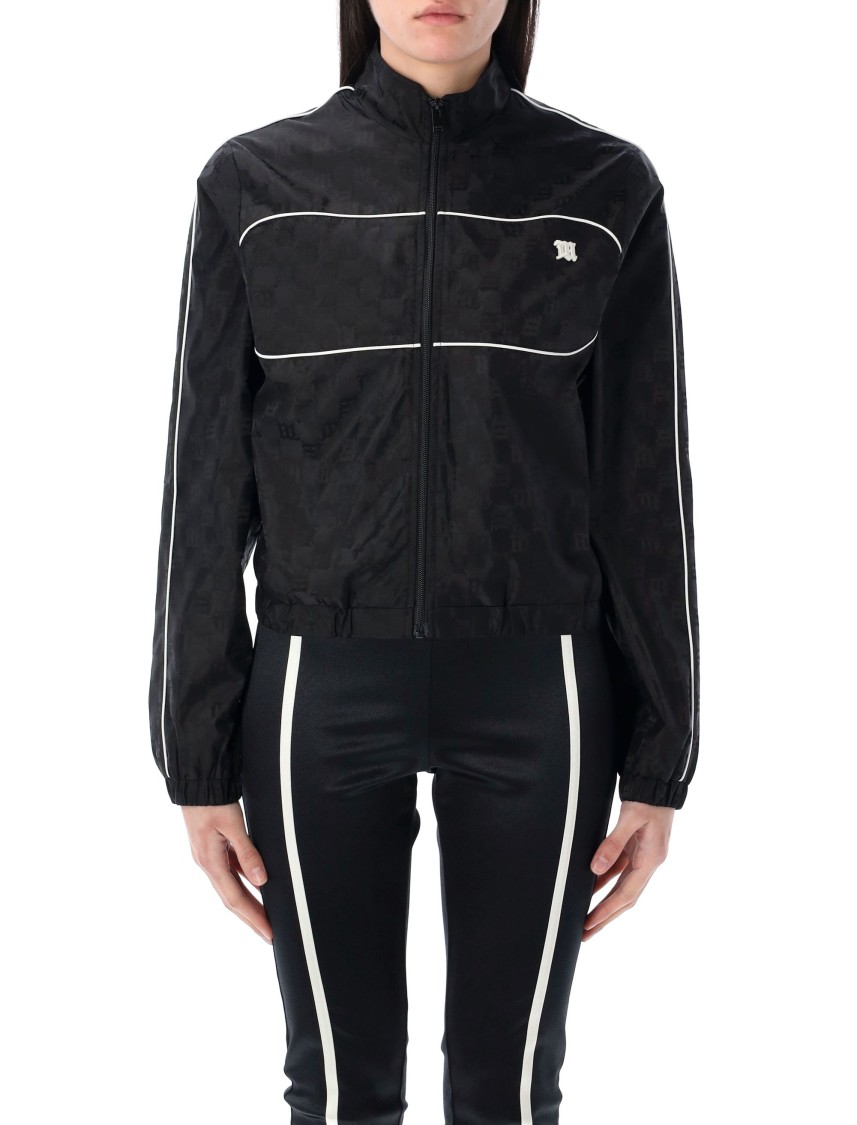 Misbhv Monogram Windbreaker With Cropped Fit In Black