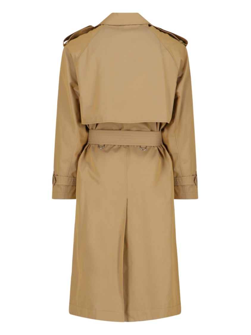 Burberry Mens Spelt Double-breasted Cotton Trench Coat In Neutrals