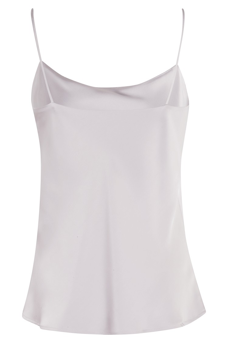 Herno Beige Top With Spaghetti Straps In Satin Woman In Neutrals