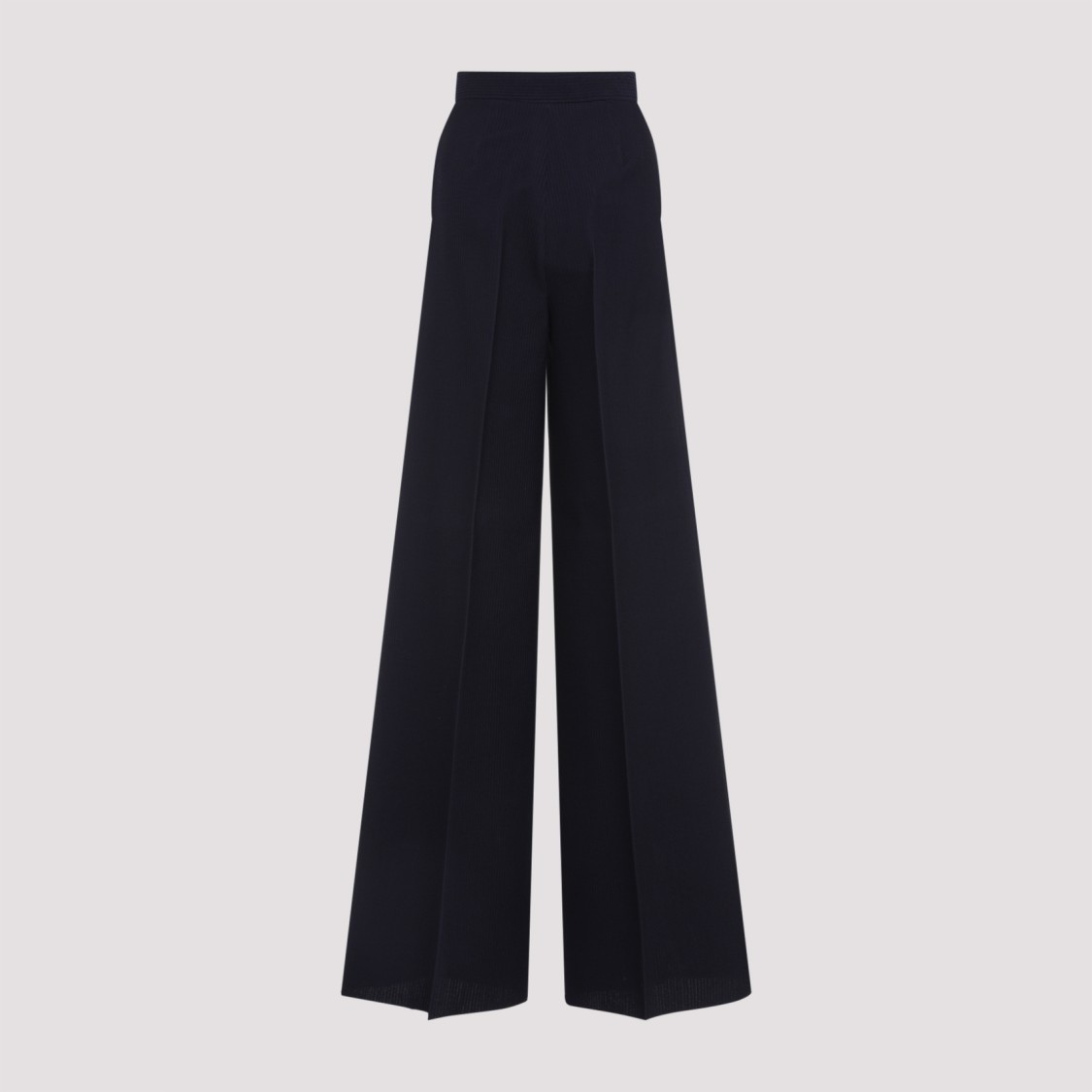 Max Mara Womens Ultramarine Osol Wide-leg Ribbed Stretch-wool Trousers In Black
