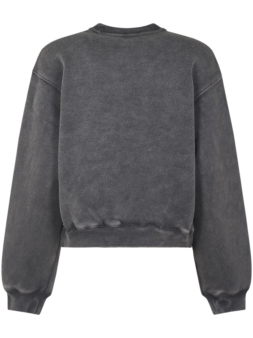 Alexander Wang Graphic Crewneck Sweatshirt In Gray