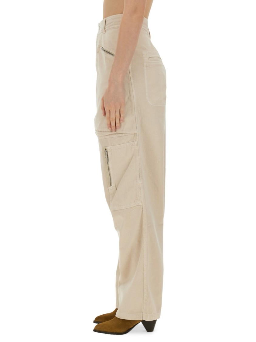 Shop Isabel Marant Jolande Pants In Neutrals