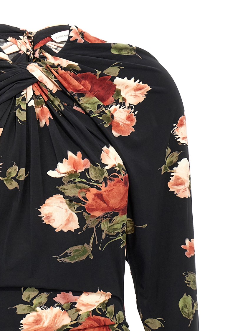 Magda Butrym Floral Print Dress With Cut-Out Details | THE LIST