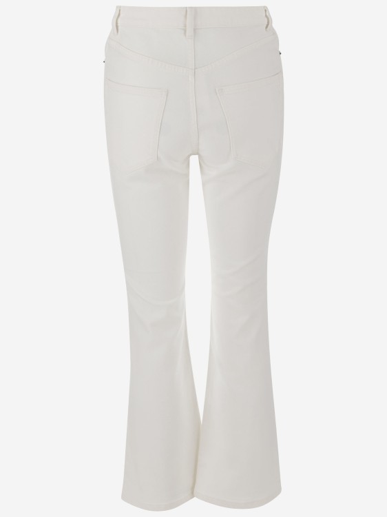 Tory Burch Stretch Cotton Jeans in White | THE LIST