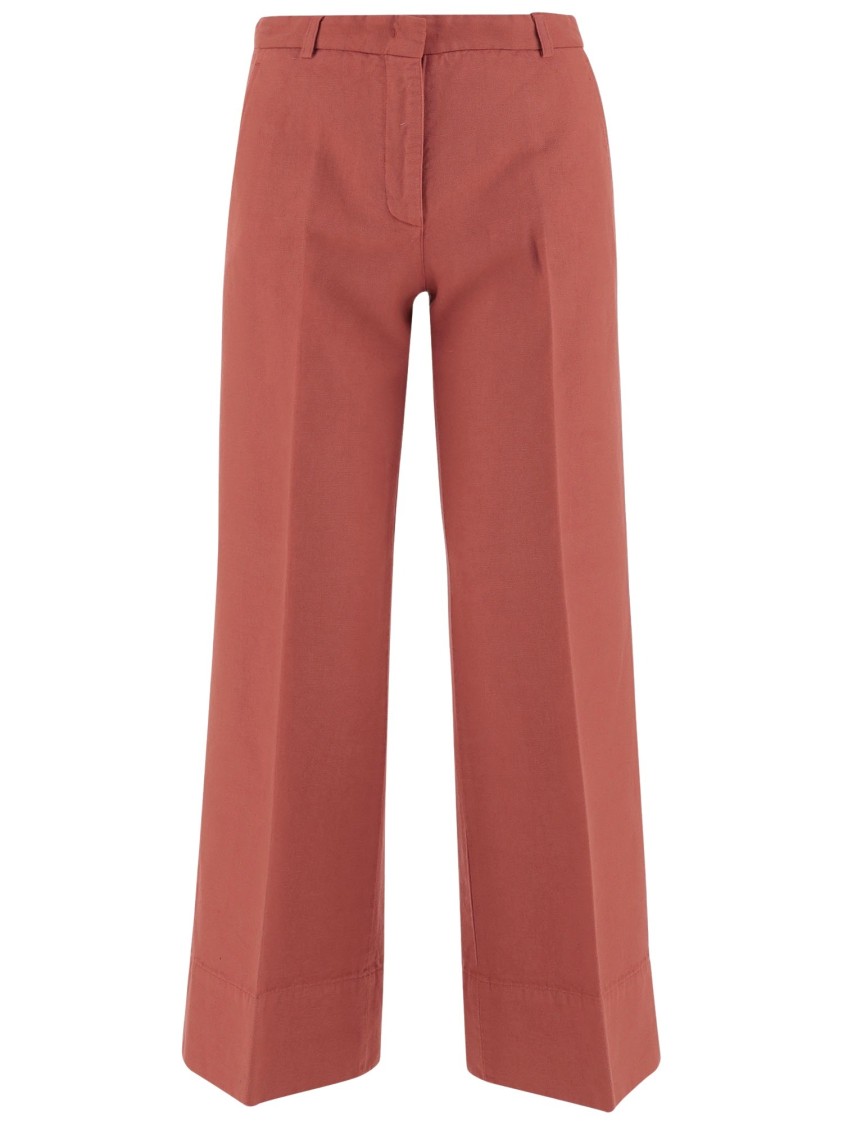 Shop Ql2 Linen And Cotton Pants In Brown