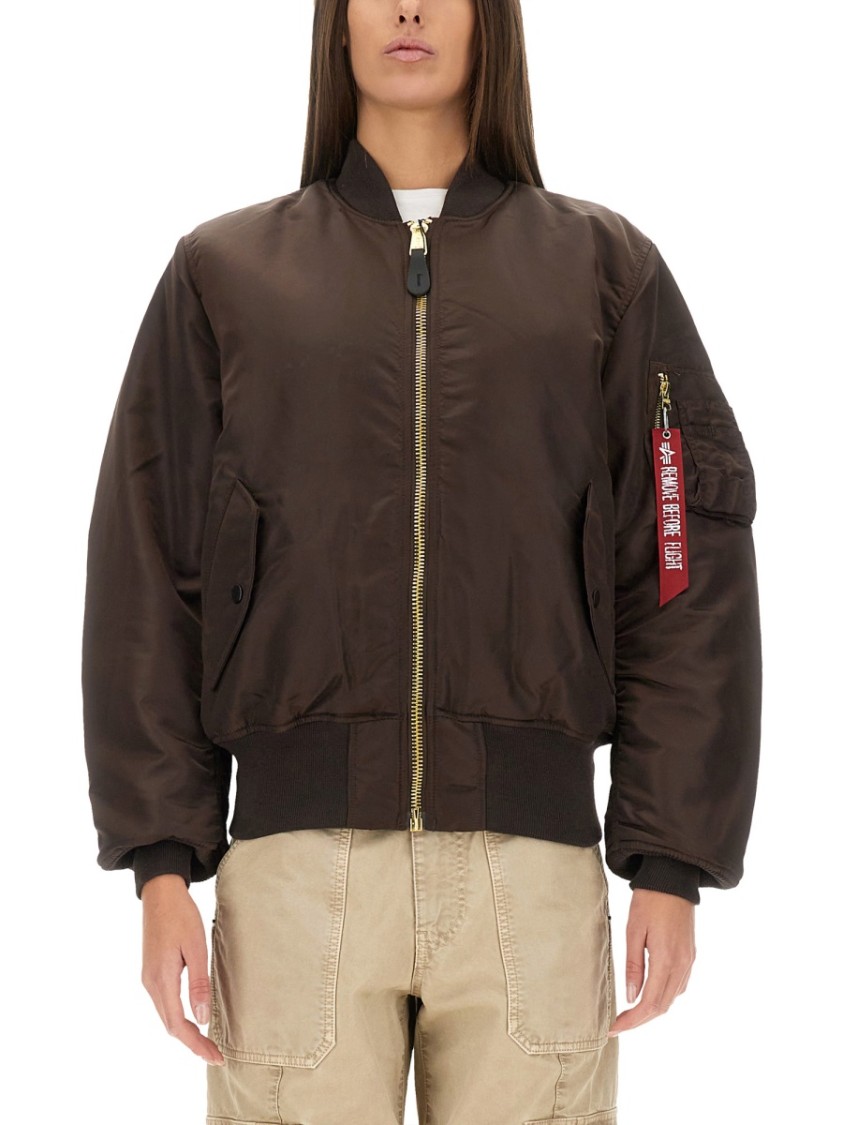 Alpha Industries Alpha Ma-1 Flight Jacket Espresso In Brown