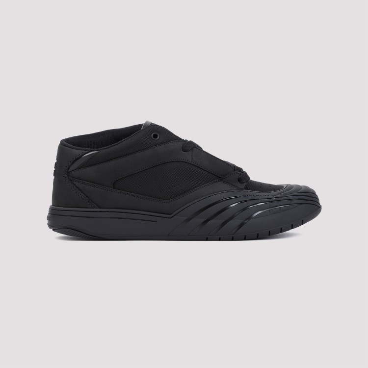 ジバンシィ ニューラインミッドトップスニーカー ブラック Givenchy Black Calf Leather New Line Men Shoes Mid-Top | THE