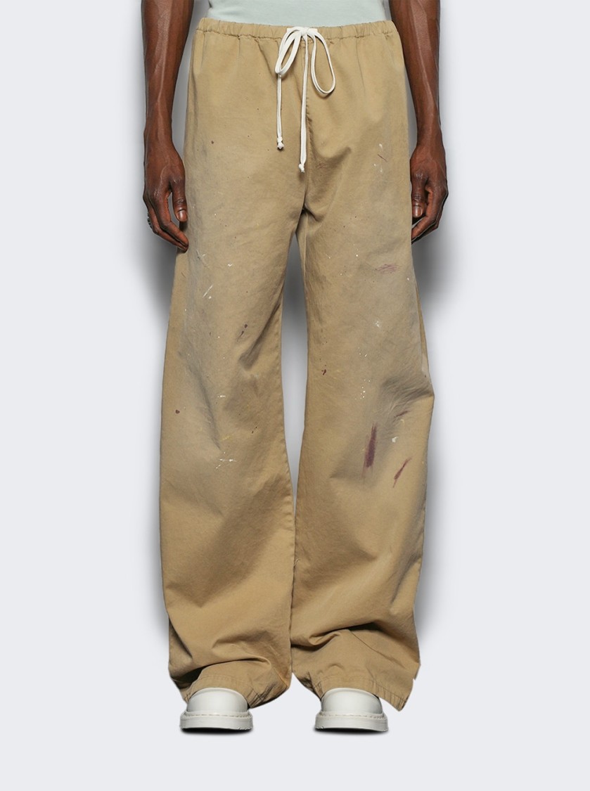 Mm6 Maison Margiela Paint Splatter Wide Leg Gabardine Pants