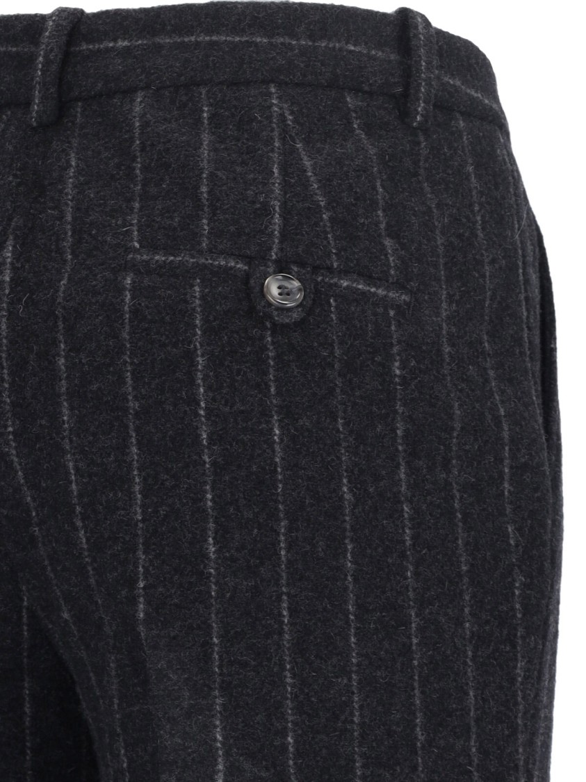 The Garment Tailored Trousers In Black Wool Blend In Black