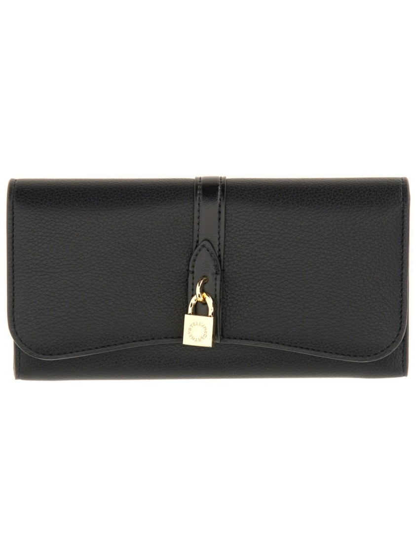 Stella Mccartney "ryder" Wallet With Flap In Black
