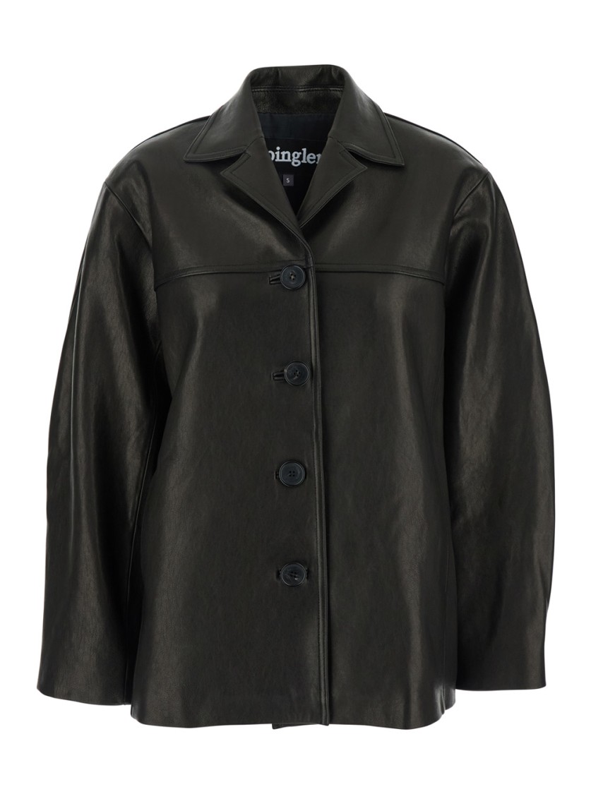 Epingler 'mac' Black Jacket With Notched Revers And Dropped Shoulders