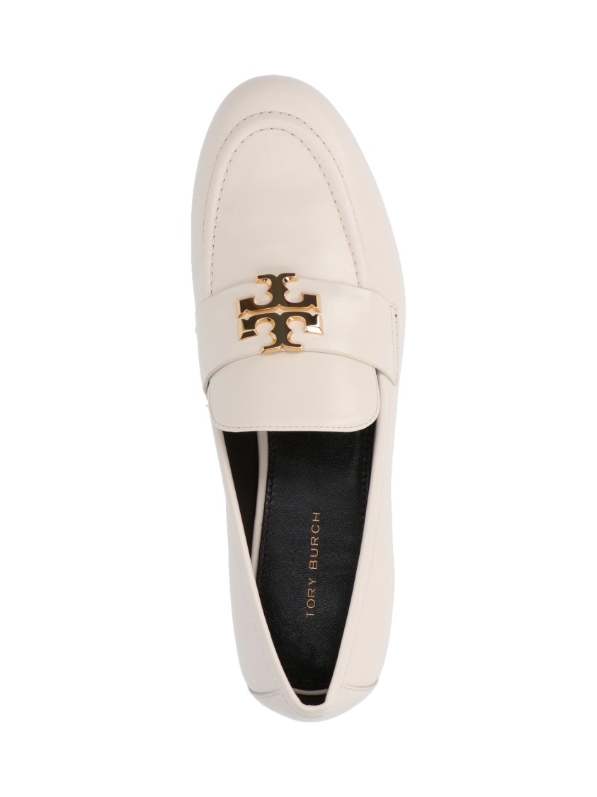 Tory Burch Eleanor Charm Moccasins – Off-white In Neutrals