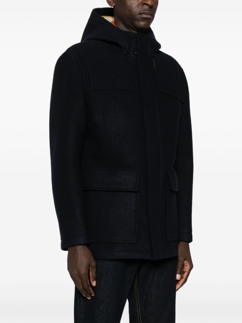 Manuel Ritz Hooded Jacket In Blue
