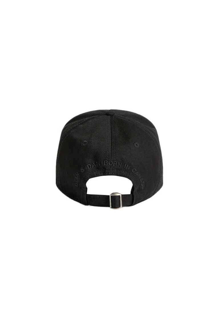 Dsquared2 Structured Black Cap With Bold Logo Patch