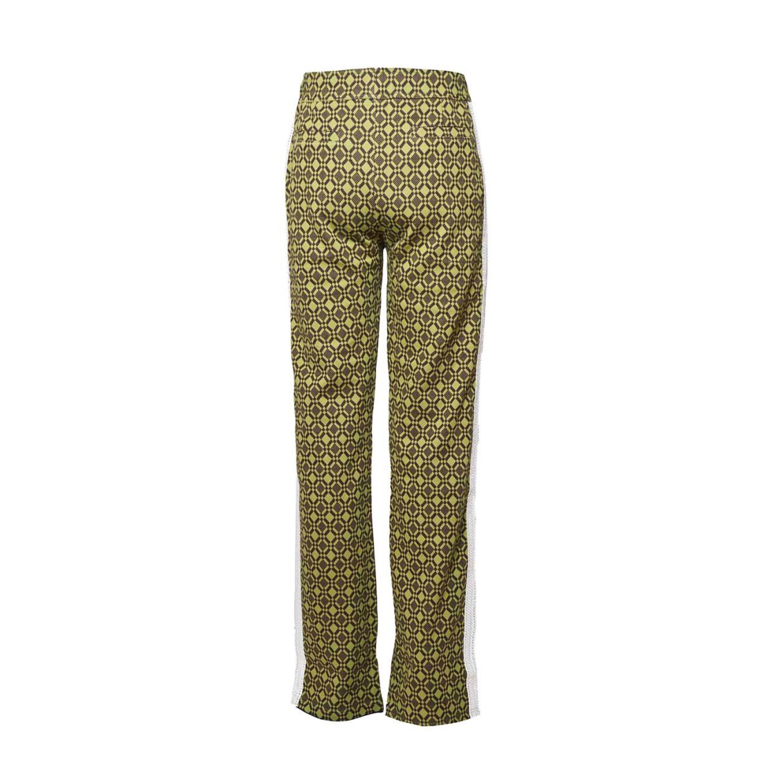 WALES BONNER WALES BONNER POWER SPORTS PANTS IN OLIVE GREEN JACQUARD COTTON