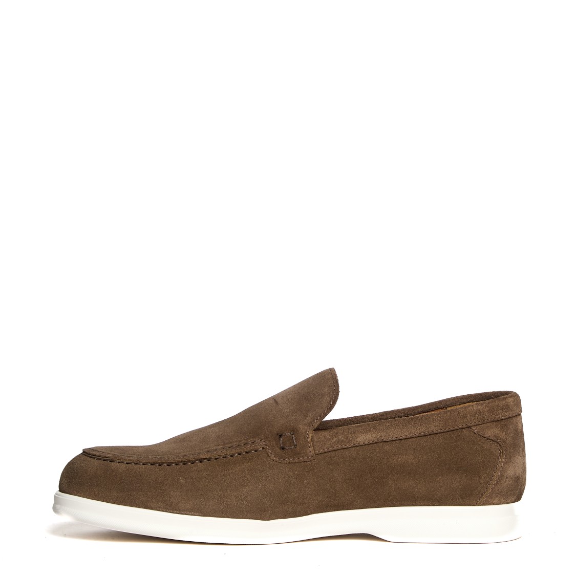 Doucal's Moccasin Adler In Soft Calf Suede In Brown