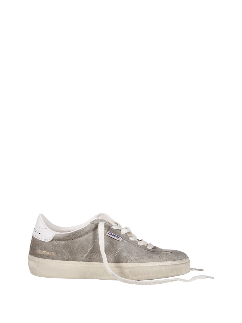 Shop Golden Goose Soul-star Suede Upper Hf Leather Tongue Leather Heel In Neutrals