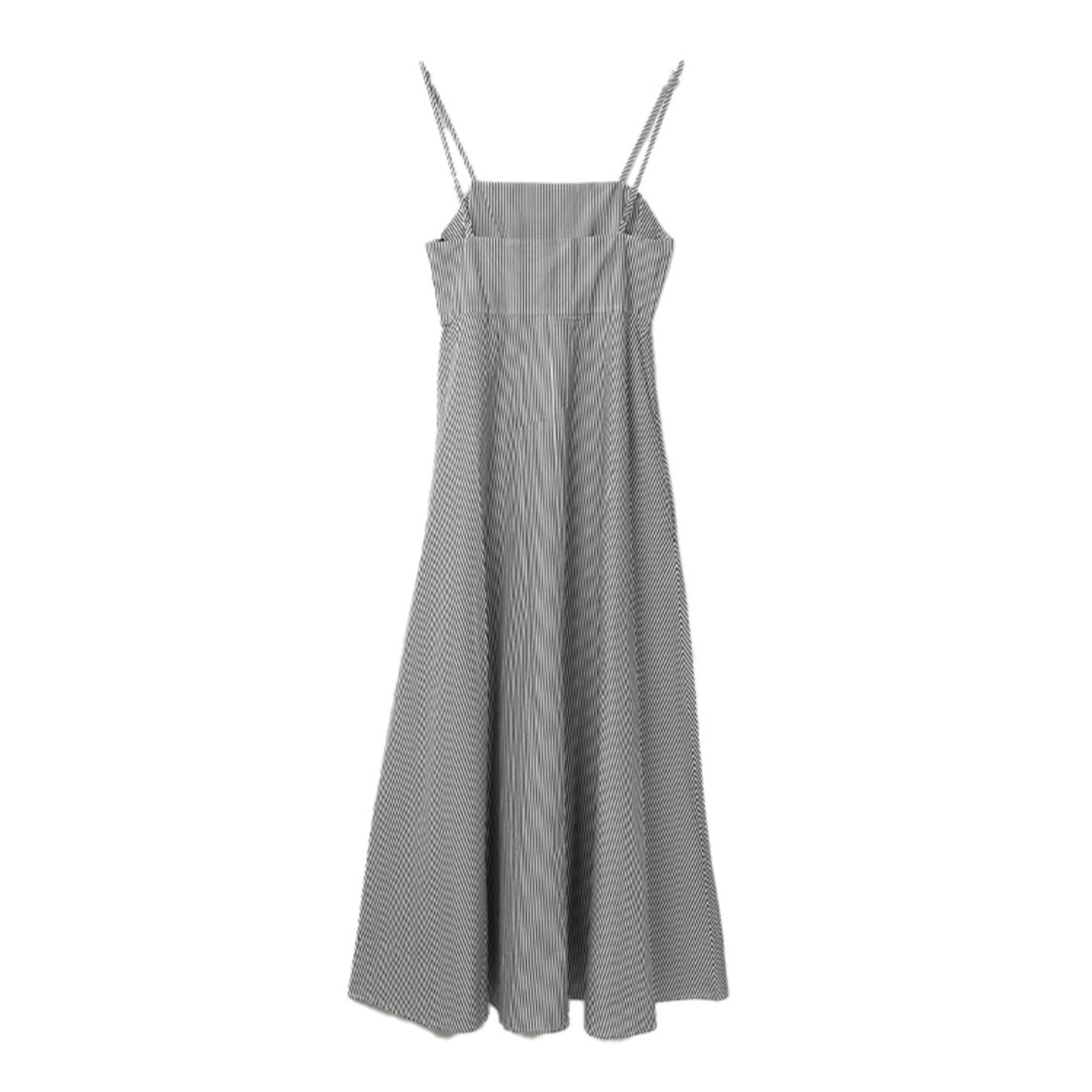 Officine Generale Candy Stripe Maxi Dress With Fitted Top In Gray